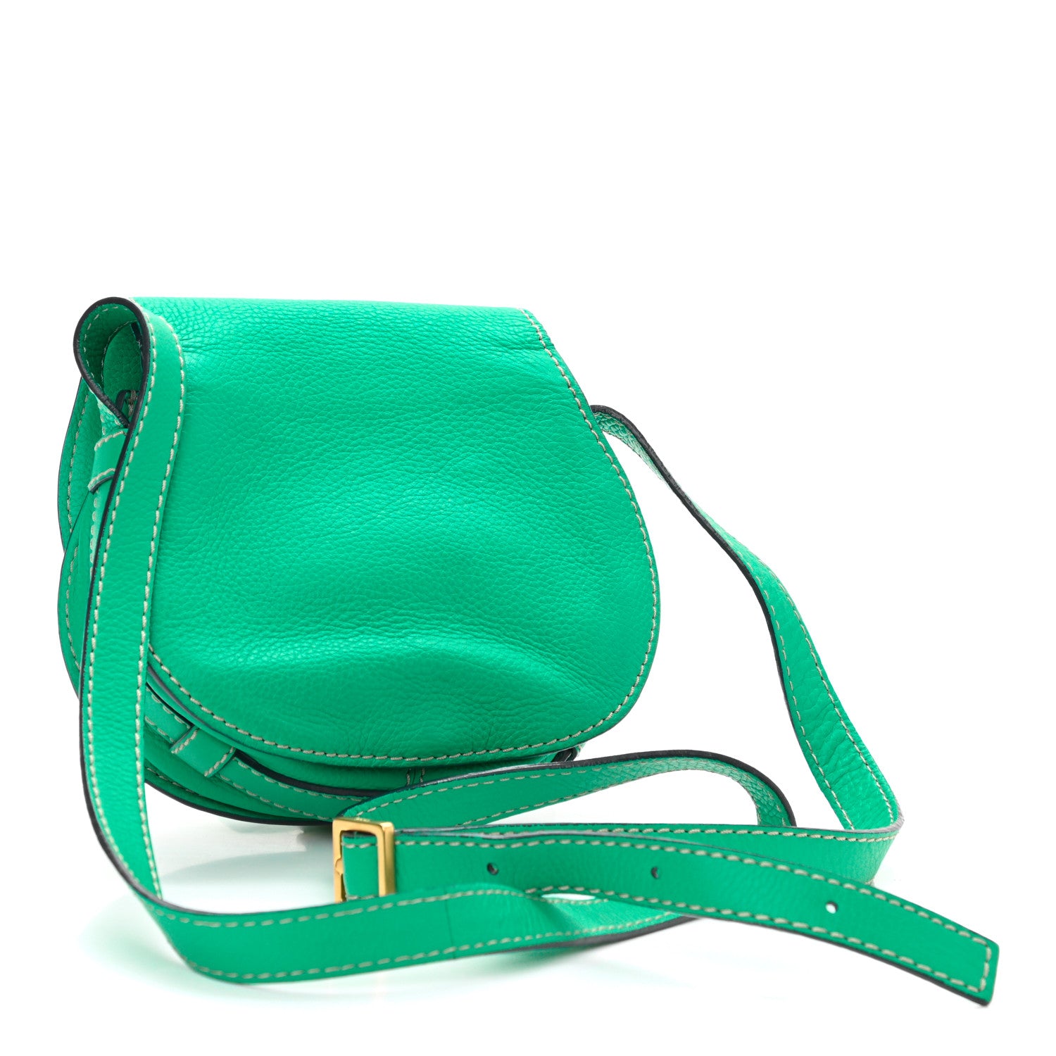 Chloe Calfskin Mini Marcie Round Crossbody Bag Jade Green 3 of 9