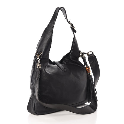 Gucci Pebbled Calfskin Medium New Jackie Shoulder Bag Black 4 of 10