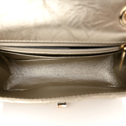 Chanel Metallic Aged Calfskin Quilted 2.55 Reissue Mini Flap Light Gold 5 of 11