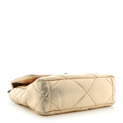 Chanel Metallic Lambskin Quilted Medium 19 Flap Gold 4 of 13