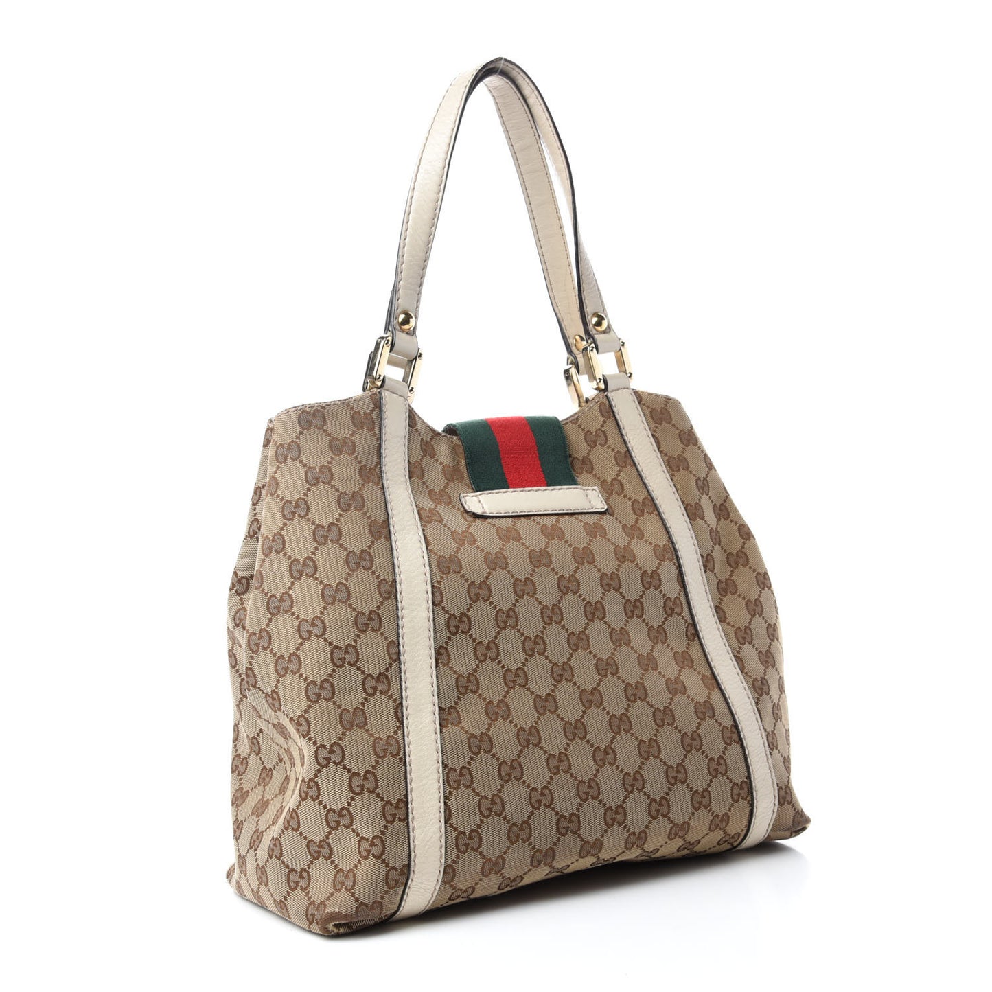 Monogram New Ladies Web Tote Off White