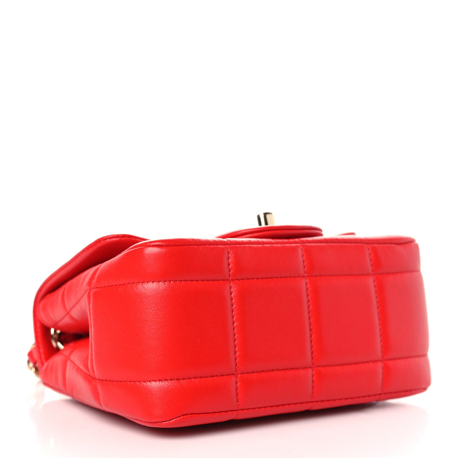 Chanel Lambskin Resin Crystal Square Quilted Monacoco Mini Flap Red 4 of 9