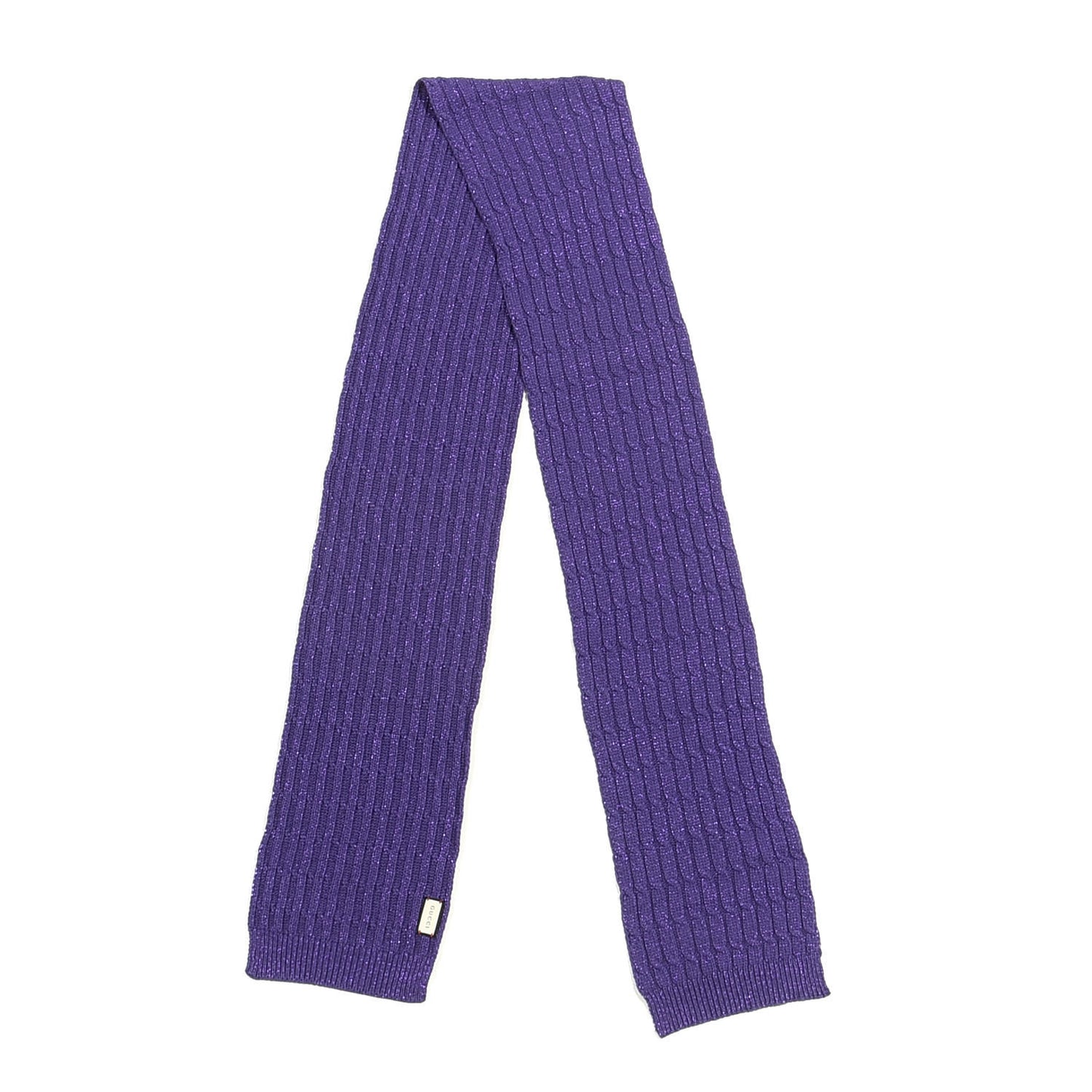 Wool Knit Shine Reg Scarf Parma Violet Dark Purple