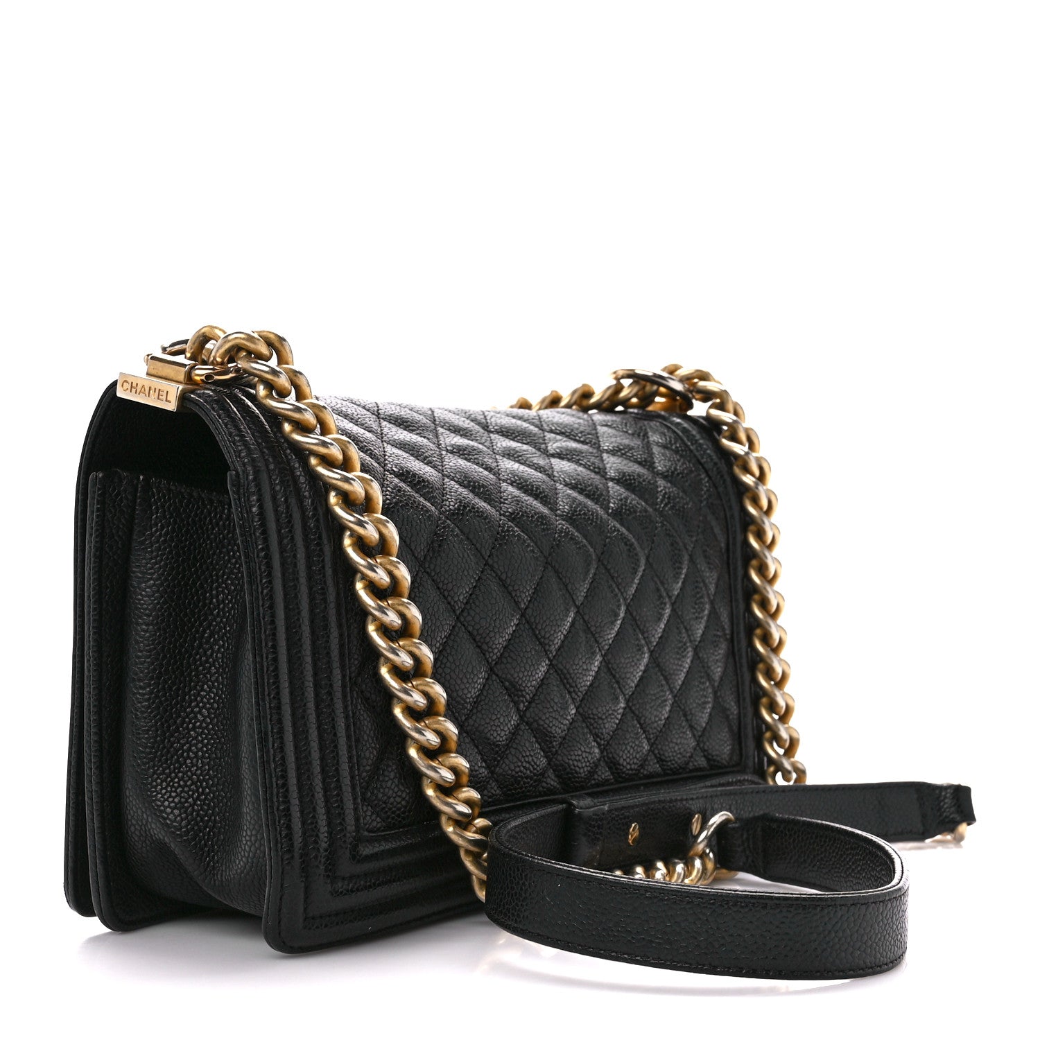 Chanel Caviar Quilted Medium Boy Flap Black 3 of 12