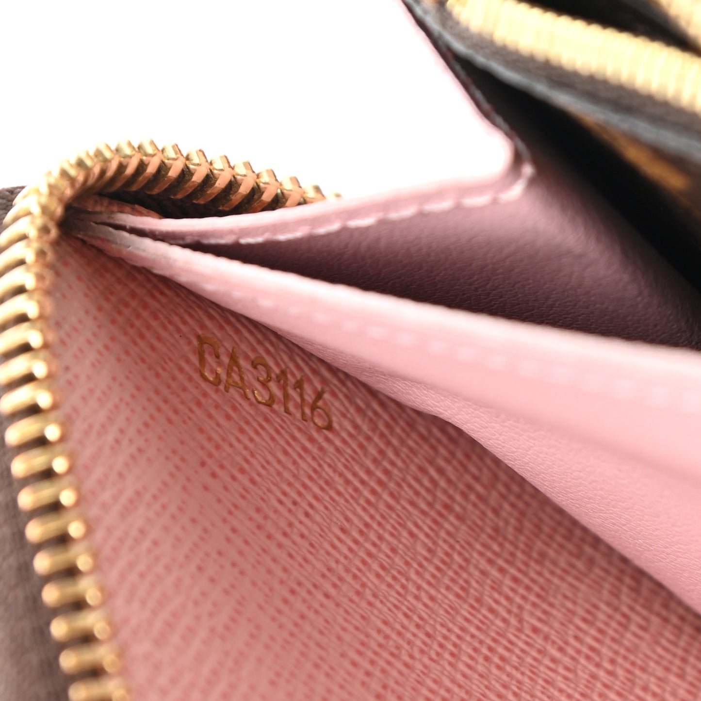 Monogram Clemence Wallet Rose Ballerine