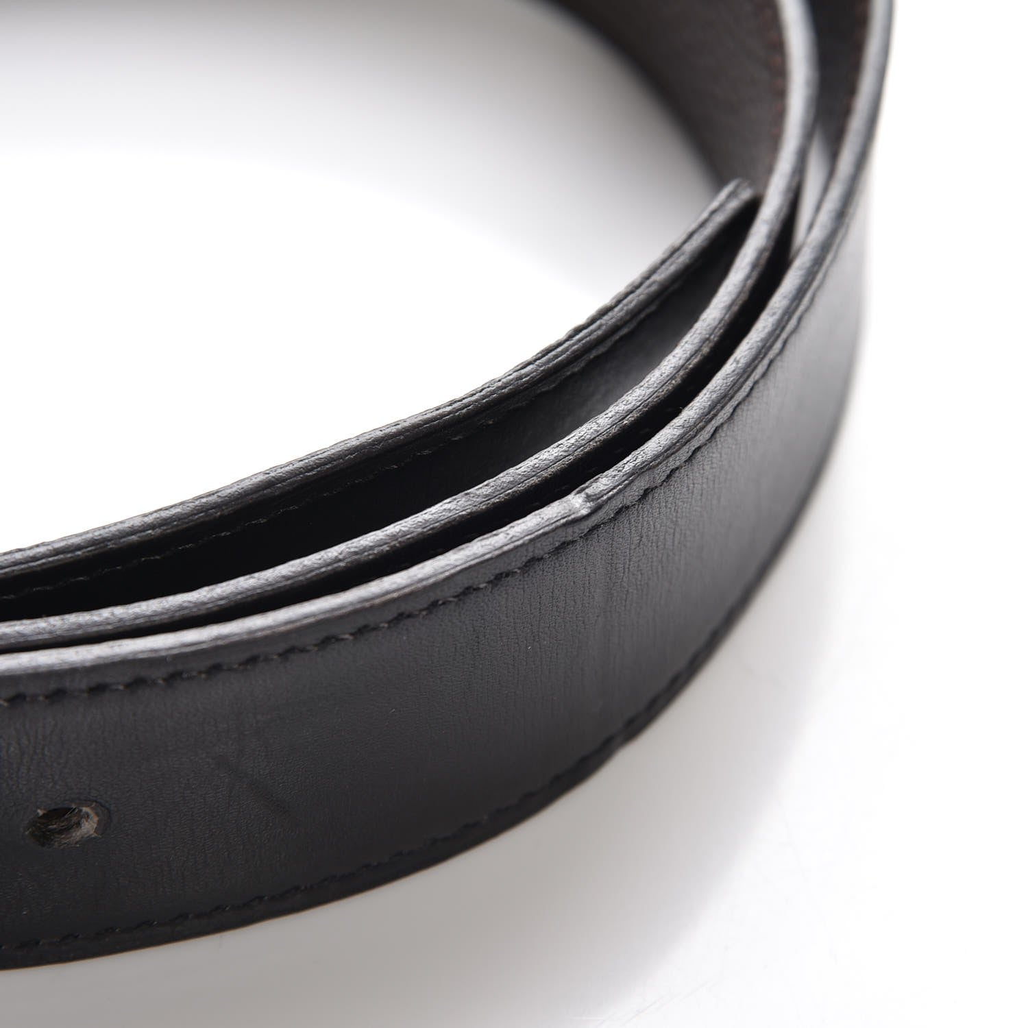 Hermes Box Togo 32mm Belt Strap 80 Black Chocolate 4 of 10