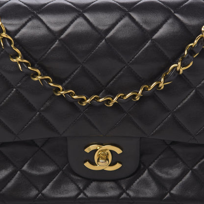 Chanel Lambskin Quilted Medium Double Flap Black 12 of 12