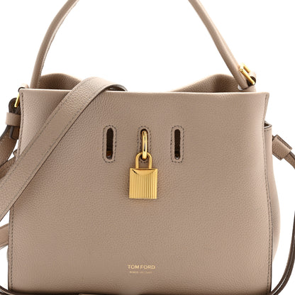 Tom Ford Grained Calfskin Small Padlock Top Handle Beige 7 of 12