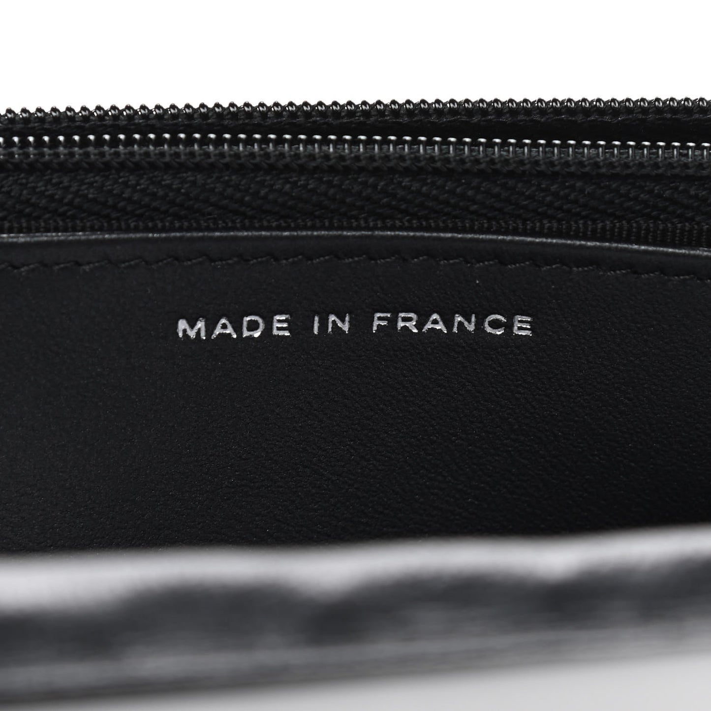 Lambskin Crystal Quilted Wallet On Chain WOC Black