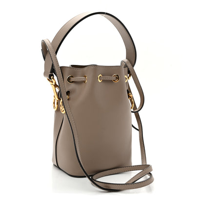 Fendi Vitello King F is Fendi Logo Embossed Mini Mon Tresor Bucket Bag Tortora 3 of 10