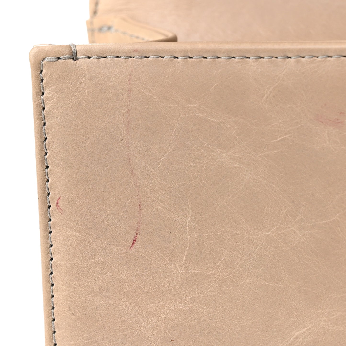 Glazed Calfskin Quilted New Medium Boy Chained Flap Beige