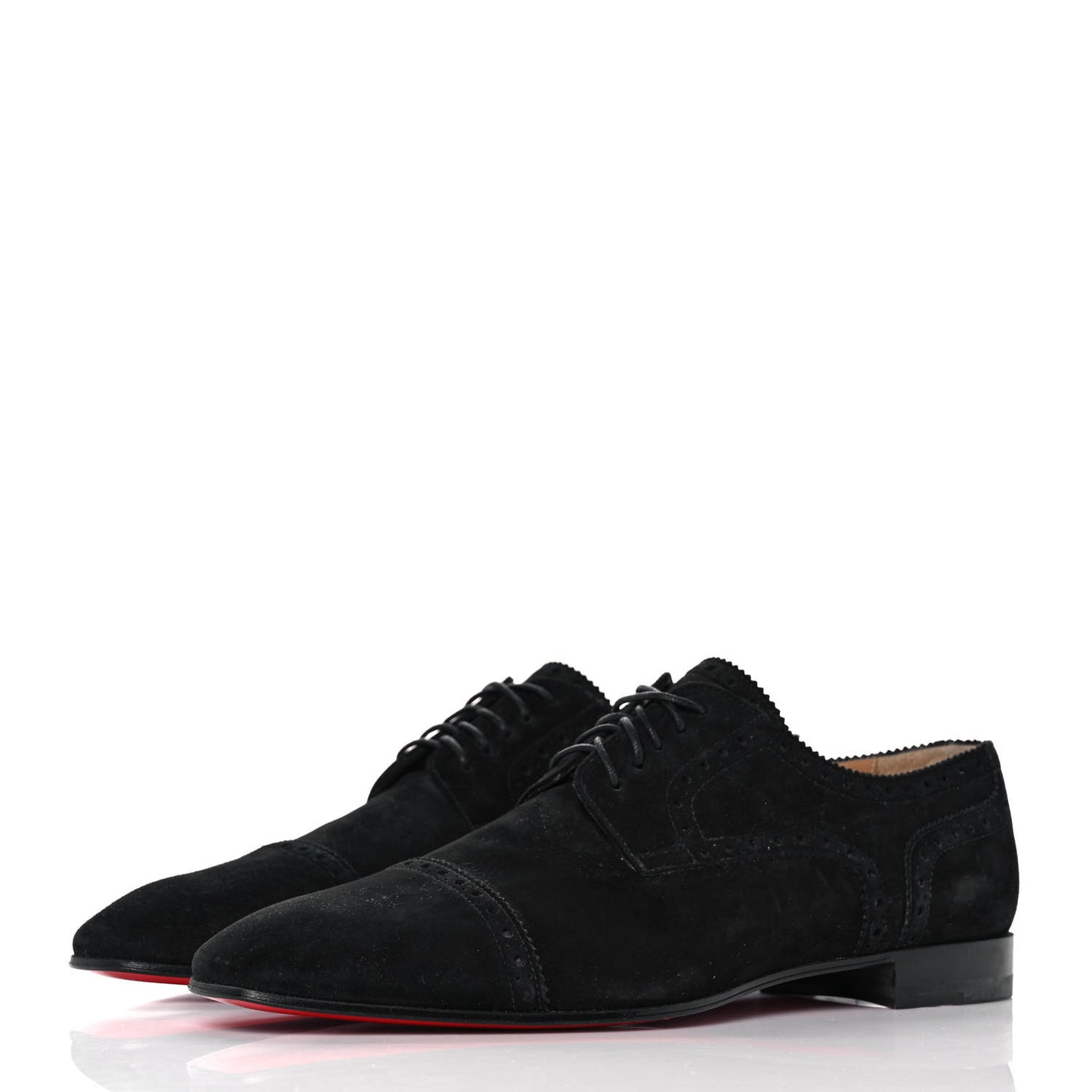 Suede Flat Loafers 42 Black