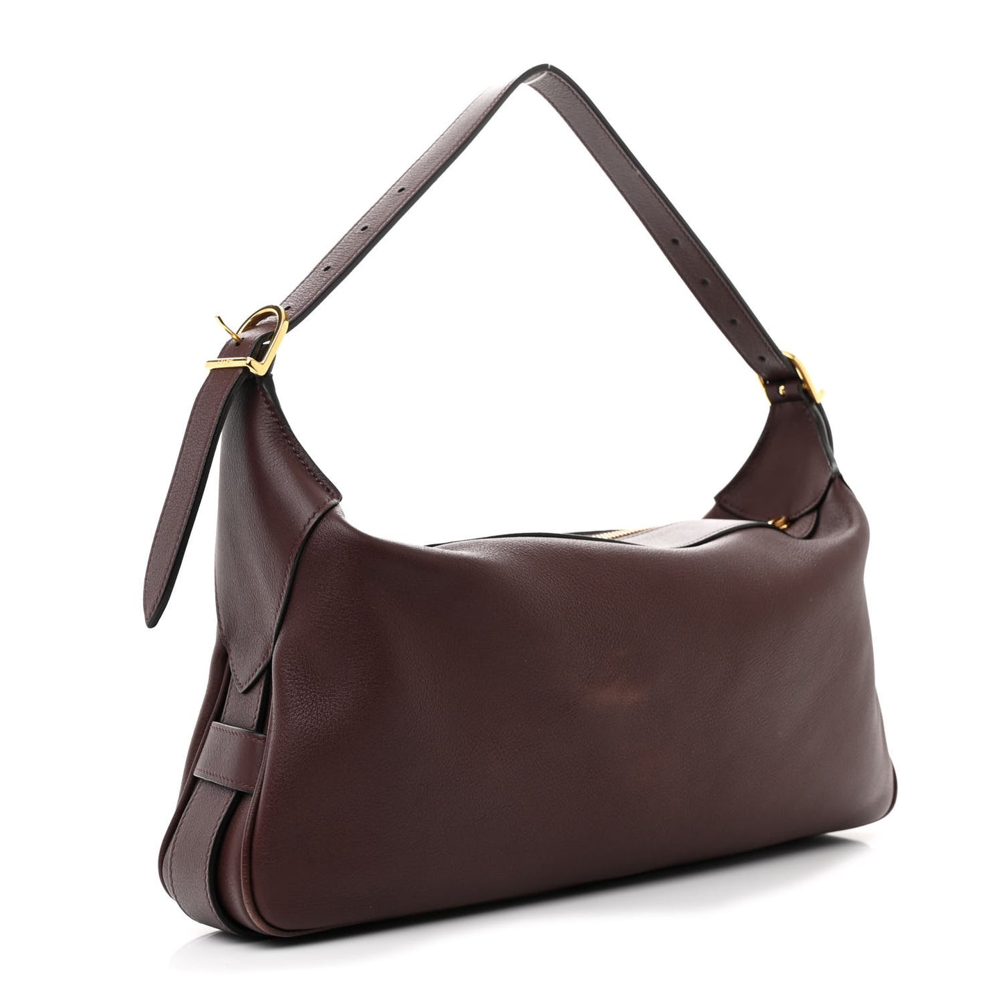 Supple Calfskin Medium Romy Shoulder Bag Hickory