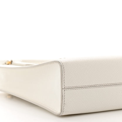 Prada Saffiano Lux Micro Tote White 8 of 9