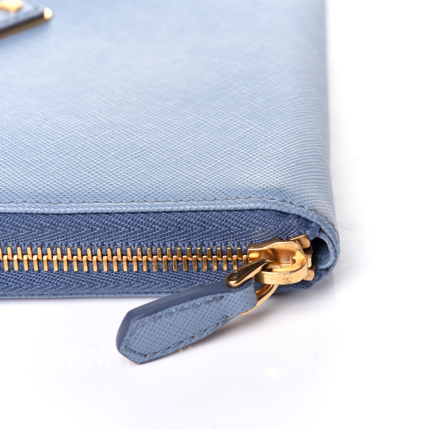 Prada Saffiano Triangle Zip Around Wallet Astrale 11 of 11