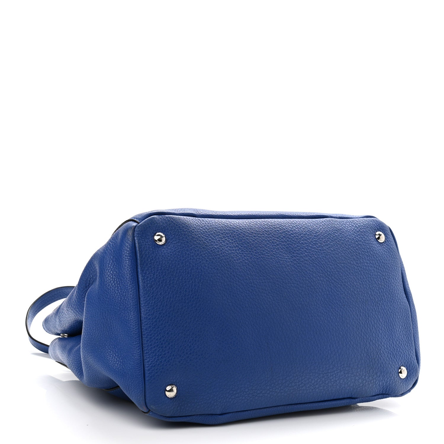 Prada Vitello Daino Shopping Tote Royal 3 of 10