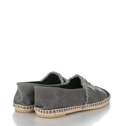 Chanel Toile CC Espadrilles 36 Grey Black 4 of 7