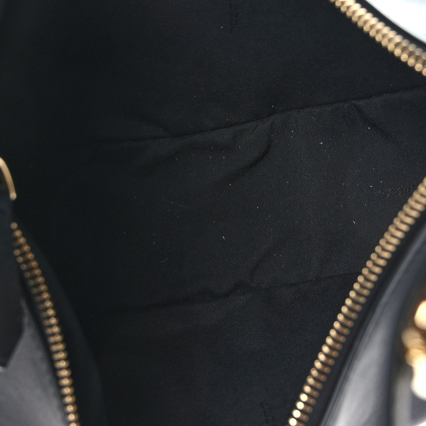 Vitello Grace Matte Small Fendigraphy Hobo Bag Black