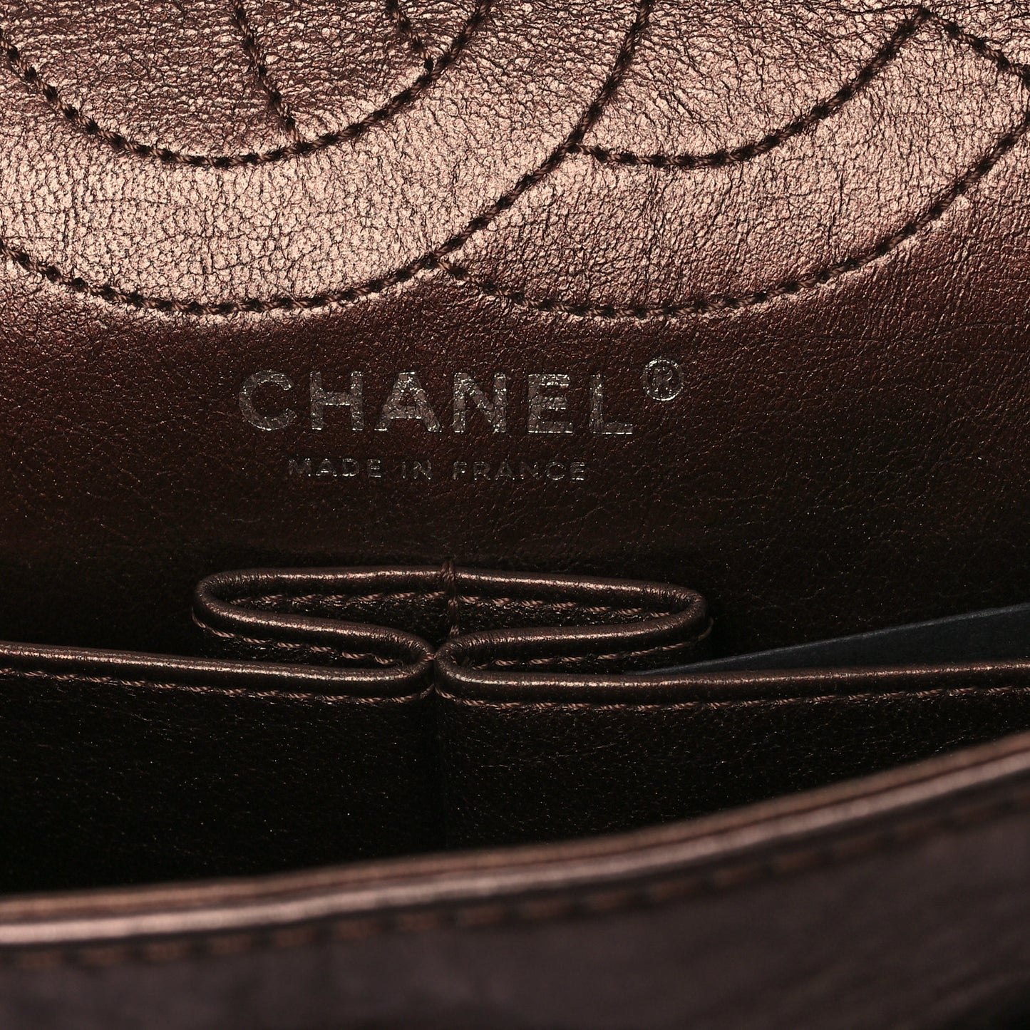 Metallic Aged Calfskin Quilted 2.55 Reissue 226 Flap Bronze