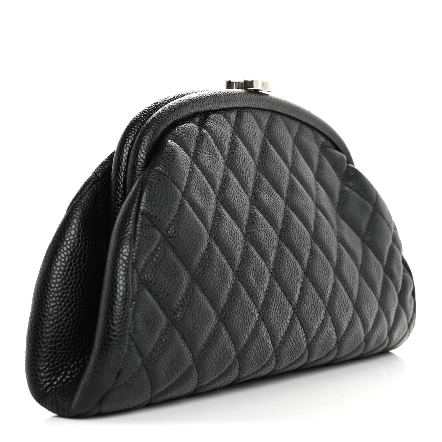 Caviar Quilted Timeless Clutch Black