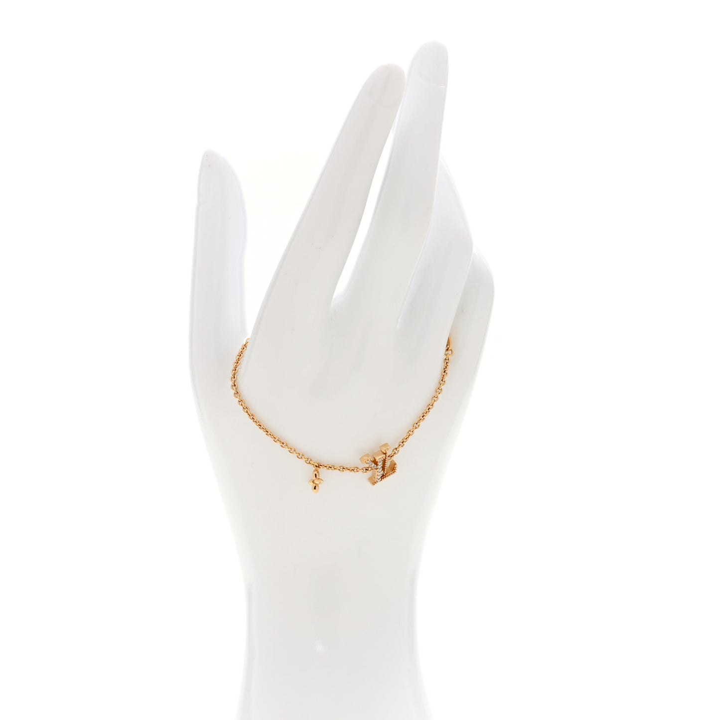 Metal Crystal LV Iconic Bracelet Gold