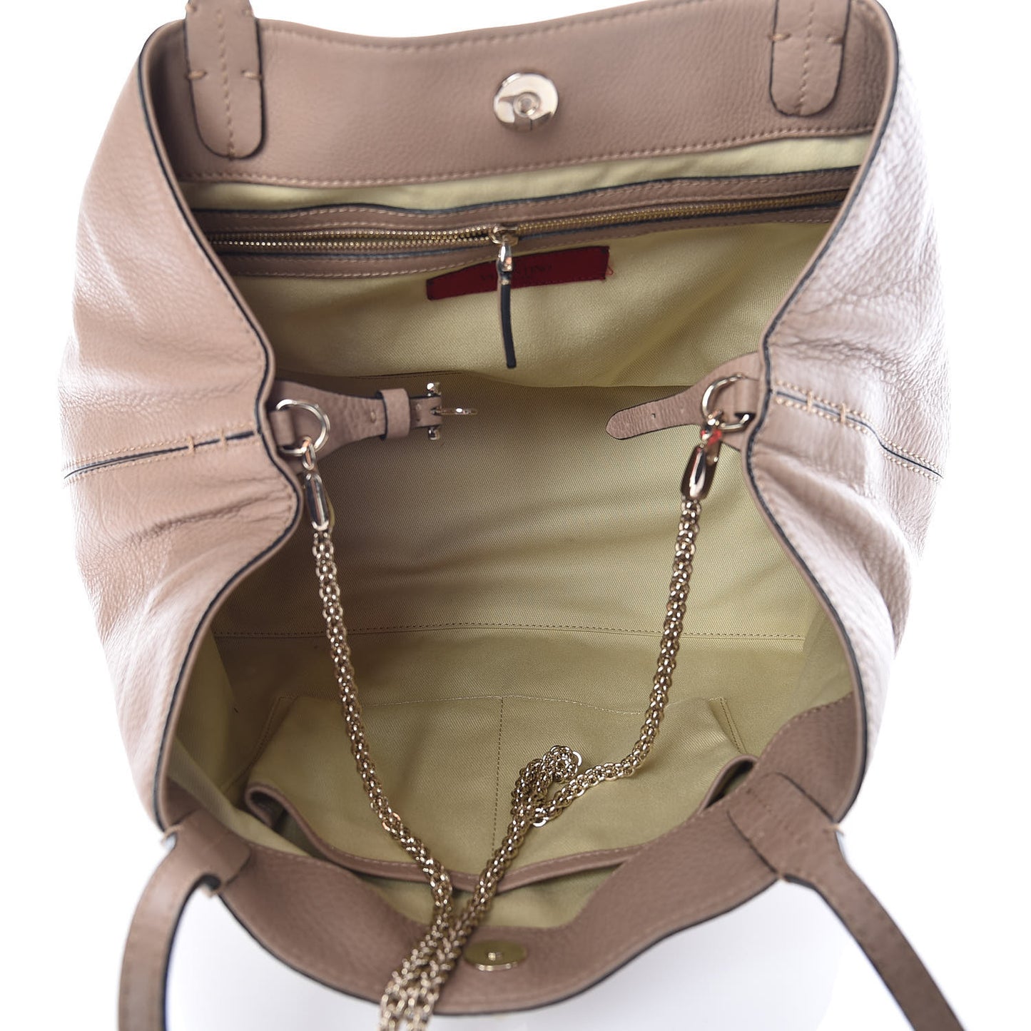 Grained Calfskin Va Va Voom Tote Sabbia