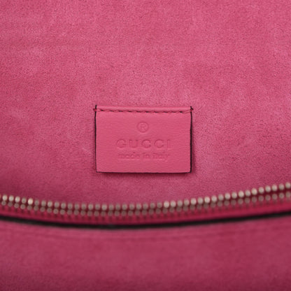 Gucci GG Supreme Monogram Suede Pierced Heart Embroidered Medium Dionysus Shoulder Bag Beige Ebony Pink Tropical Flower 7 of 10