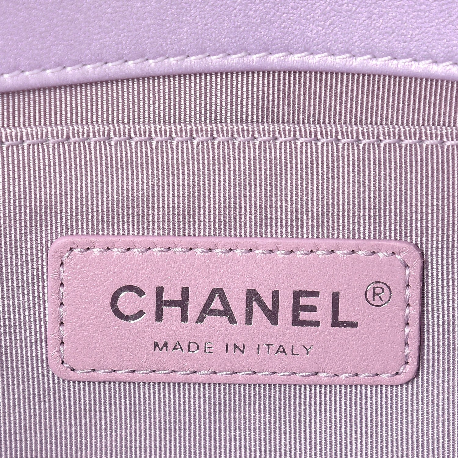 Chanel Metallic Lambskin Chevron Quilted Medium Boy Flap Purple 7 of 9