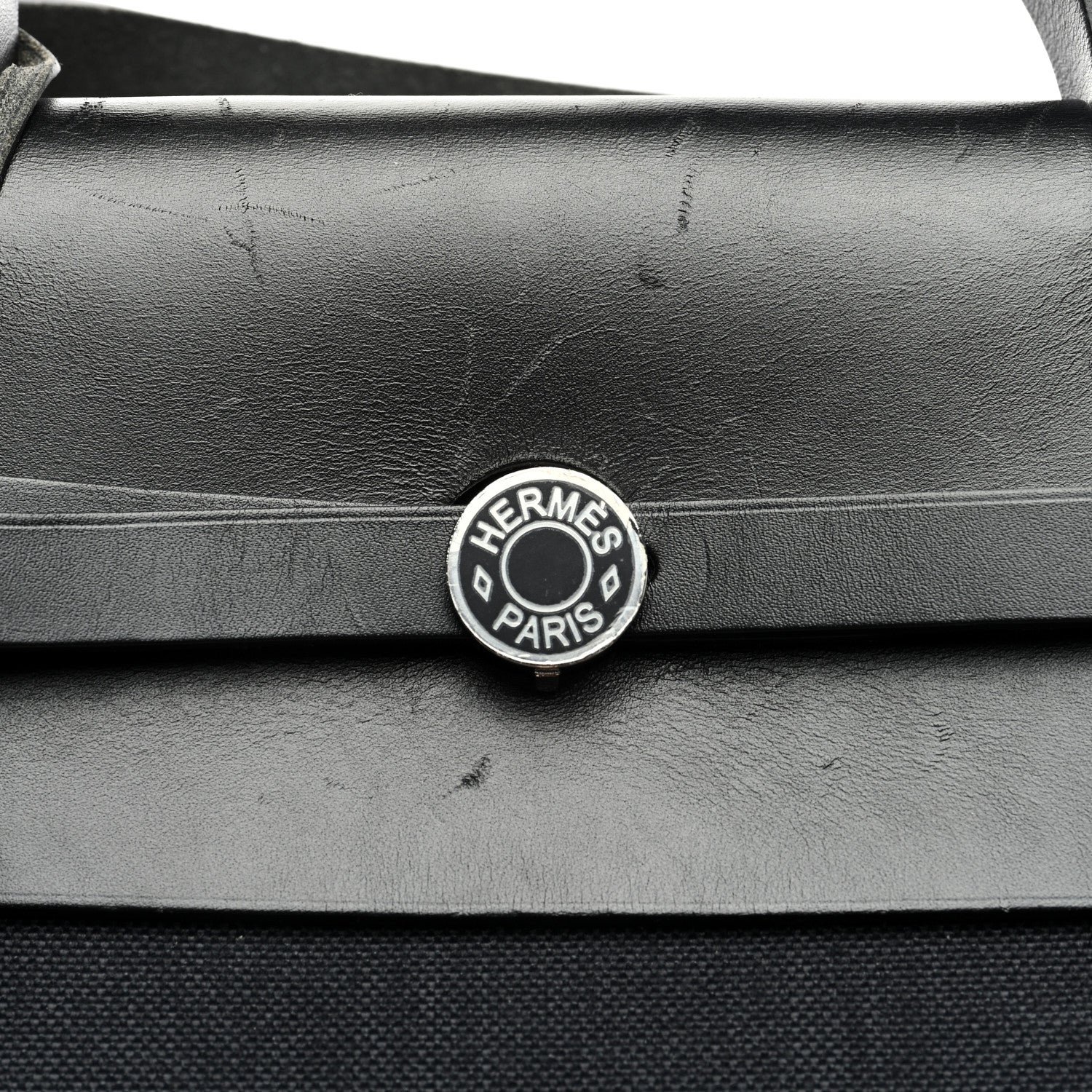 Hermes Toile Vache Hunter Herbag 50 Black 9 of 12