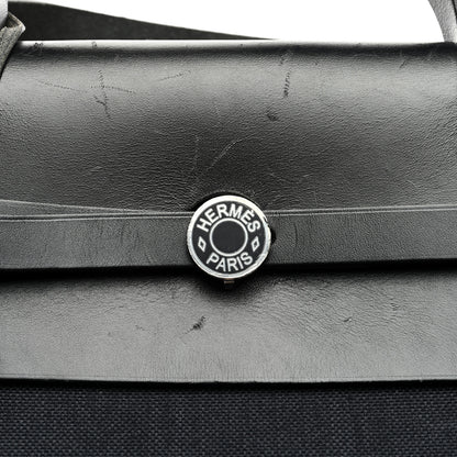 Hermes Toile Vache Hunter Herbag 50 Black 9 of 12