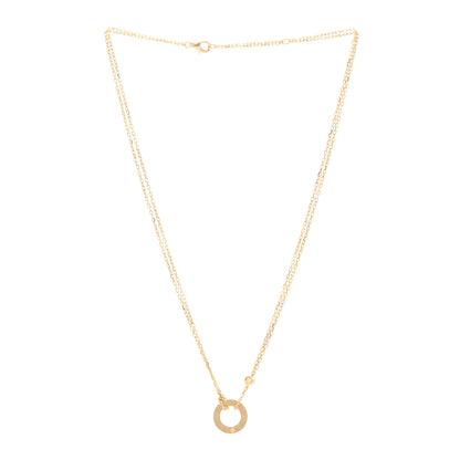 Cartier 18K Yellow Gold 2 Diamond LOVE Necklace 3 of 5