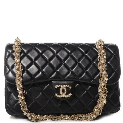 Chanel Lambskin Medium Westminster Pearl Flap Black 1 of 8
