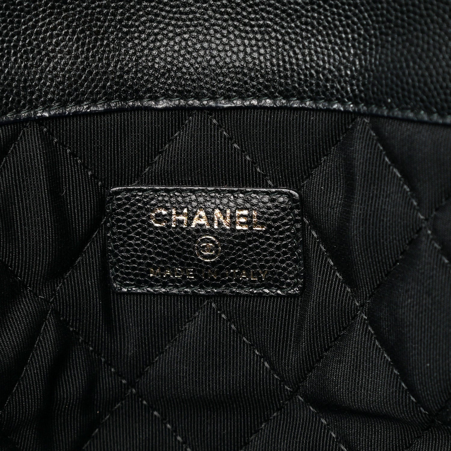 Chanel Caviar Quilted Large Golden Class Pouch Black 7 of 8