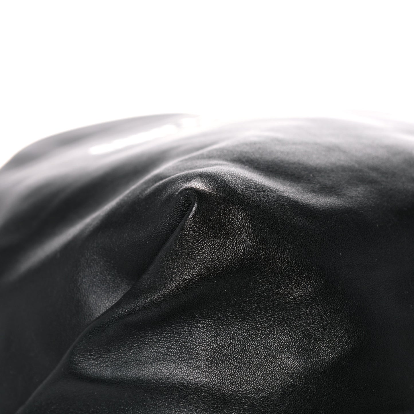Lambskin Teddy Drawstring Bag Black