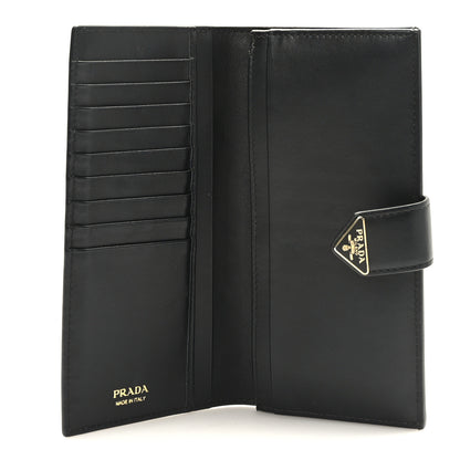 Prada Saffiano Triangle Large Wallet Black 5 of 8