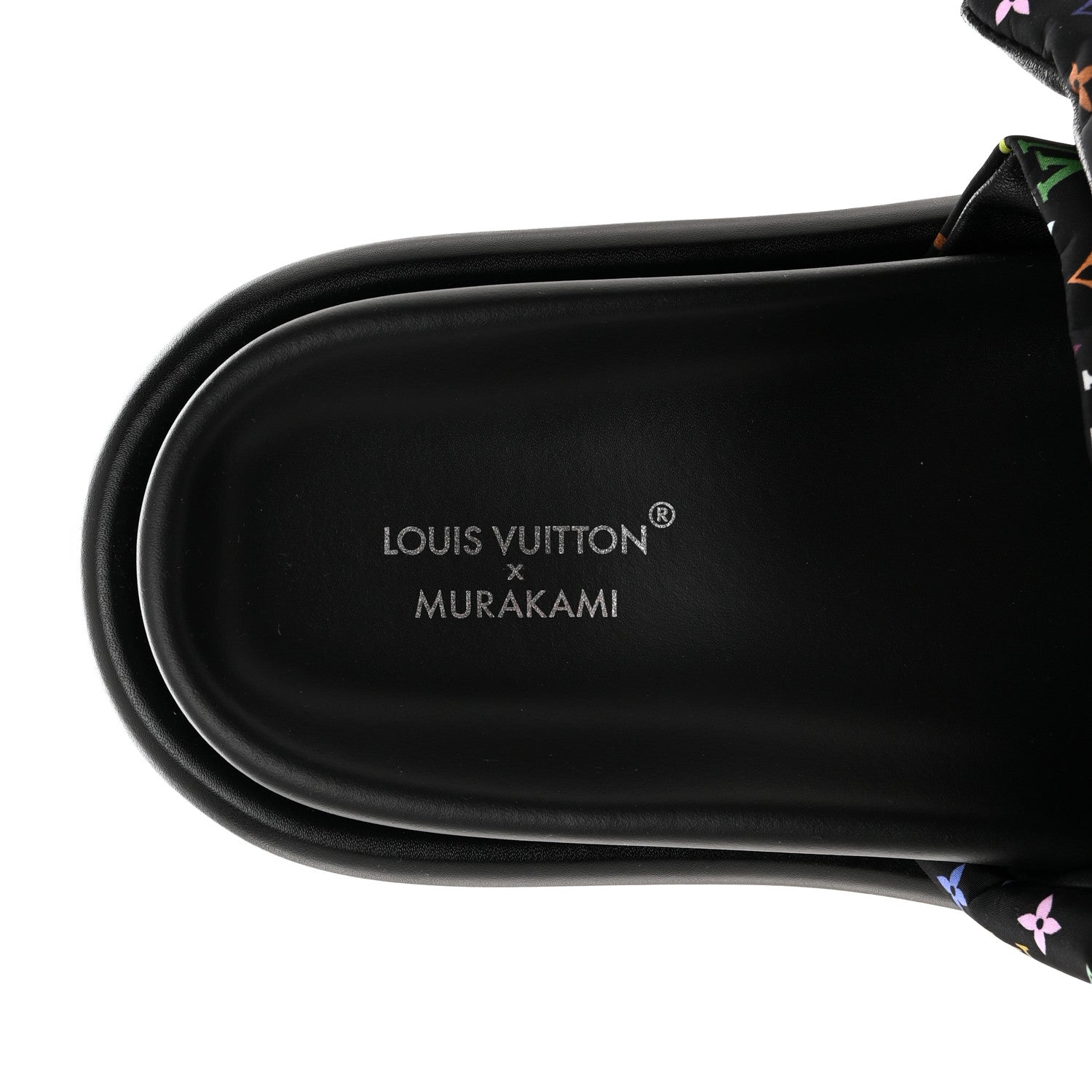 Louis Vuitton LV X TM Monogram Multicolor Pool Pillow Flat Comfort Mule 40 Black 6 of 9