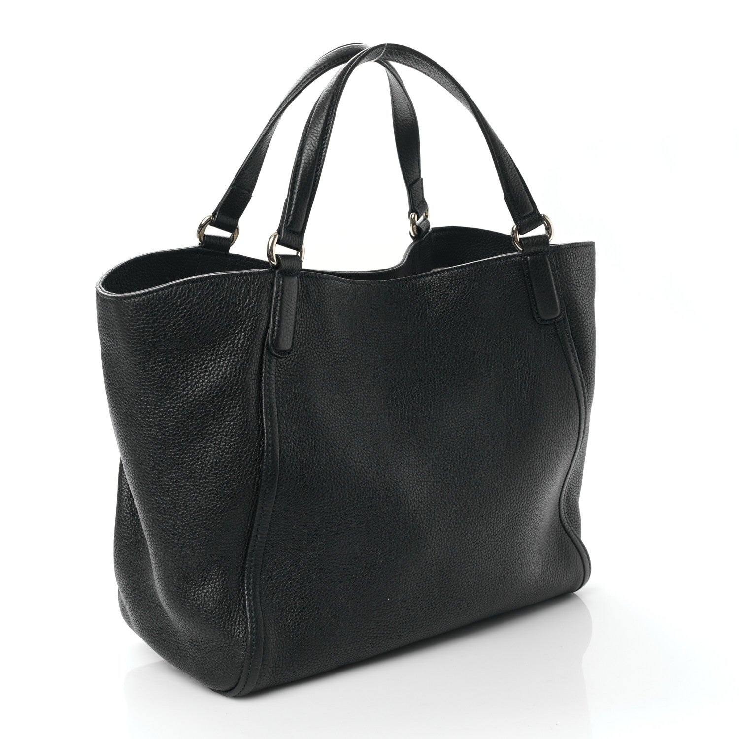 Gucci Pebbled Calfskin Medium Soho Shoulder Bag Black 3 of 9