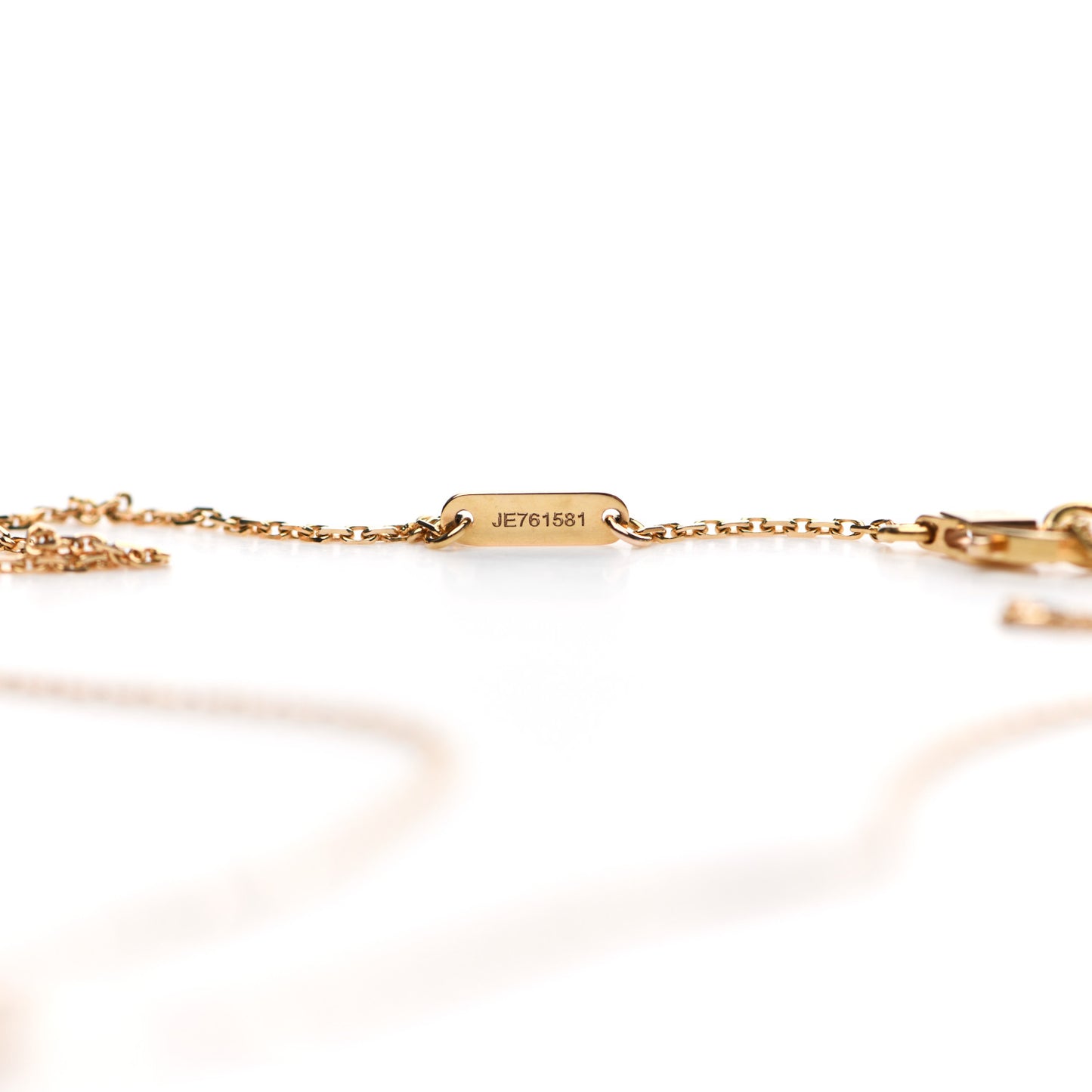 18K Rose Gold Carnelian Sweet Alhambra Pendant Necklace