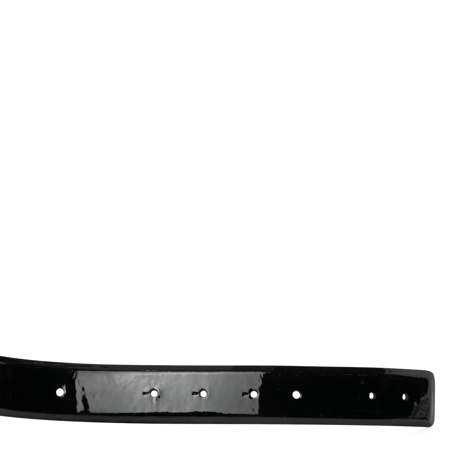Patent Crystal Embellished Plexiglass CC Boy Belt 85 34 Black