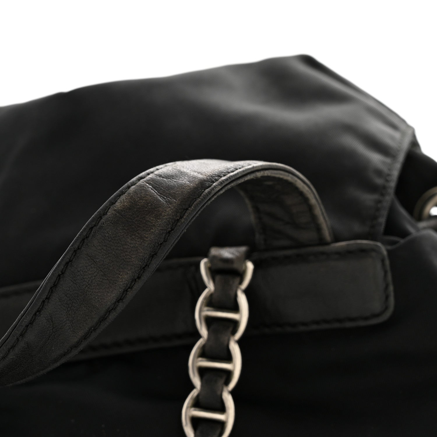 Prada Tessuto Nylon Vela Chain Backpack Black 13 of 15