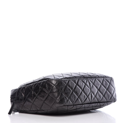 Chanel Metallic Aged Calfskin Quilted Large Reissue Camera Case Silver 4 of 11