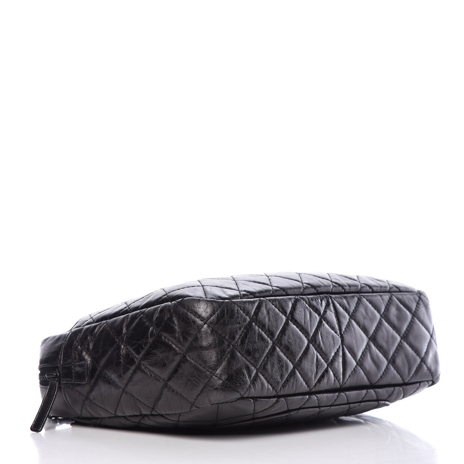 Chanel Metallic Aged Calfskin Quilted Large Reissue Camera Case Silver 4 of 10