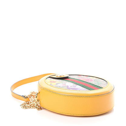 Gucci GG Supreme Monogram Flora Web Mini Ophidia Round Shoulder Bag Beige Multicolor Crop 3 of 7