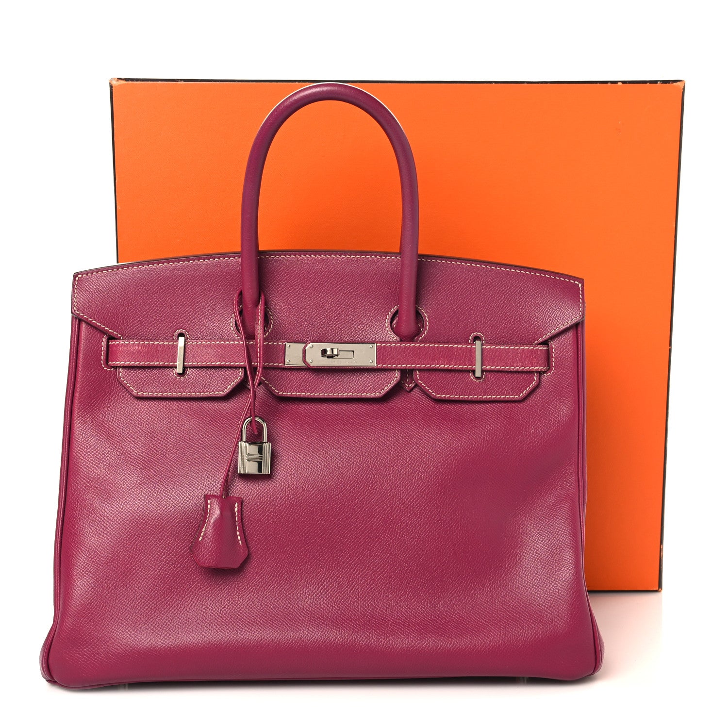 Hermes Epsom Candy Birkin 35 Tosca Rose Tyrien 17 of 17