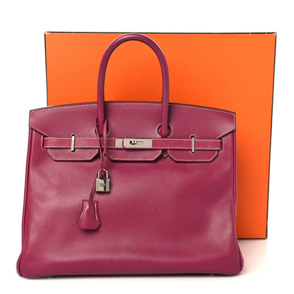 Hermes Epsom Candy Birkin 35 Tosca Rose Tyrien 17 of 17
