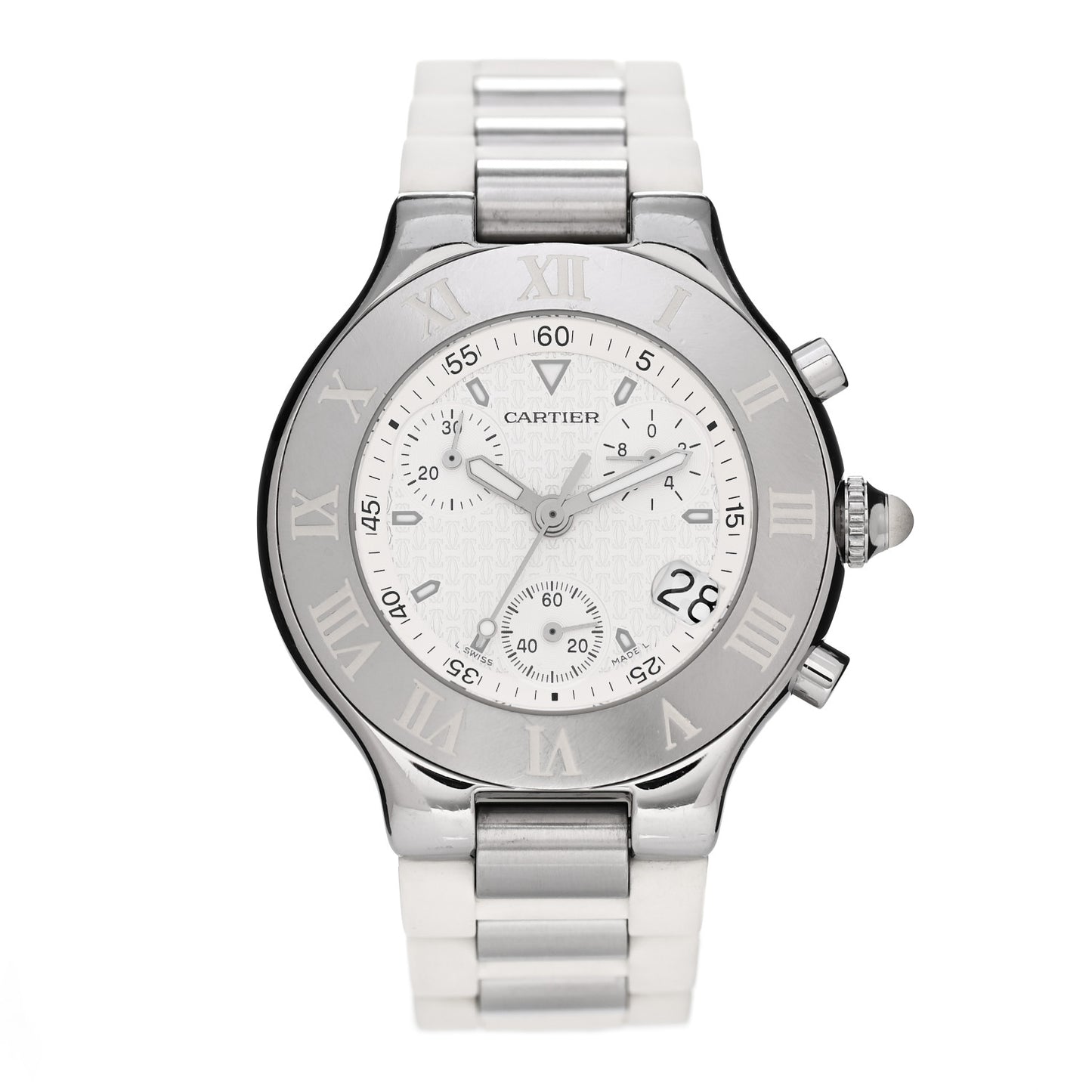 Stainless Steel Rubber 38mm Must 21 Chronoscaph Quartz Watch