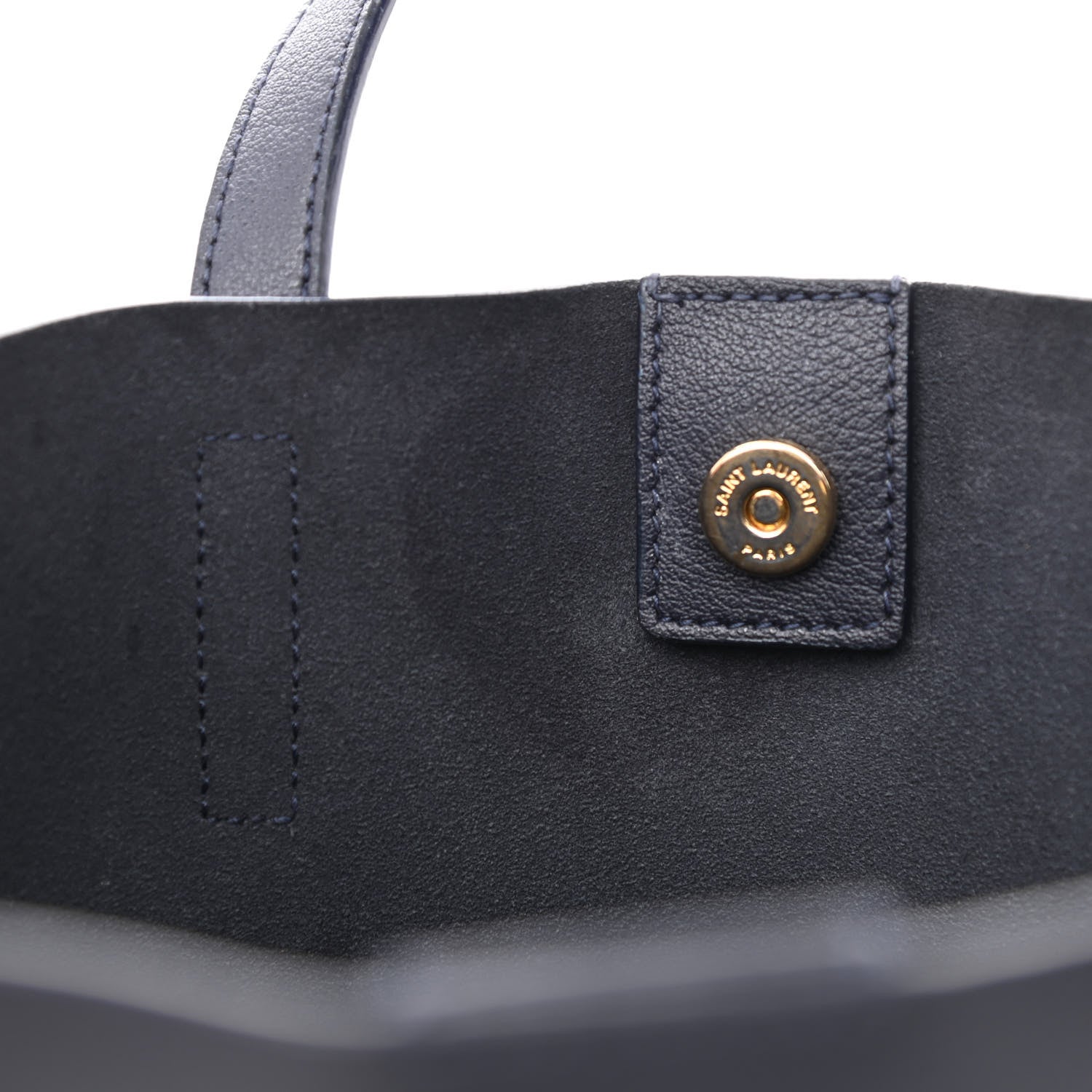 Saint Laurent Calfskin Toy Shopping Tote Navy 13 of 13