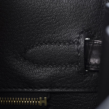 Hermes Togo Matte Alligator Birkin Touch 30 Black 21 of 35