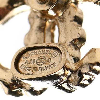 Chanel Crystal CC Earrings Black Gold 4 of 4