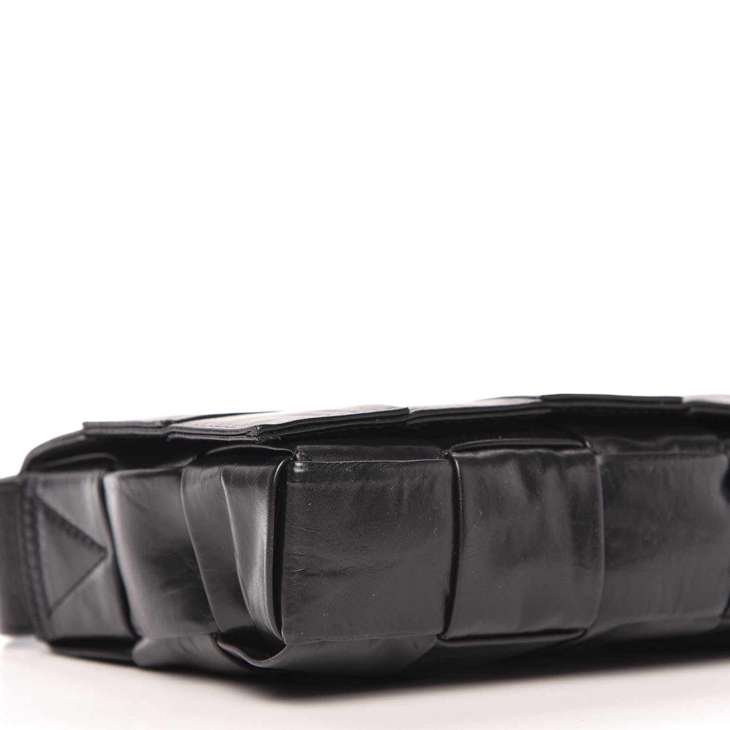 Bottega Veneta Paper Calfskin Intrecciato Stretch Cassette Black 7 of 10